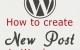 create wordpress post